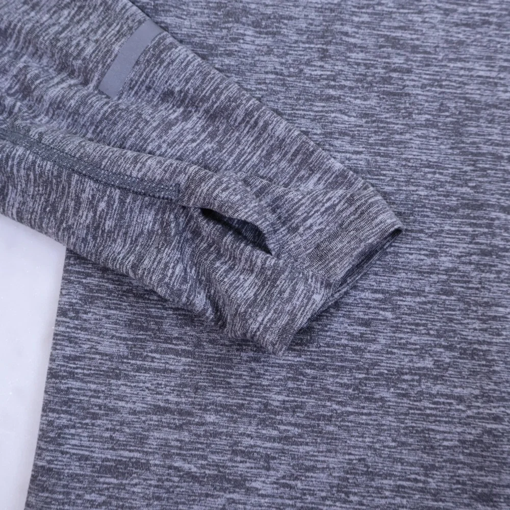 Nike Running UNI Panthers Dri-FIT‎ Quarter Zip Grey Heathered Top Womens Small